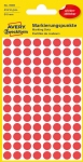 Usuwalne, kolorowe kka do zaznaczania Avery Zweckform; 416 etyk./op., ø8 mm, czerwone