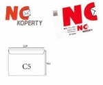 Koperty samoklejce z paskiem HK, C-5 biaa - okno prawe / rodek, 162 x 229 (mm)